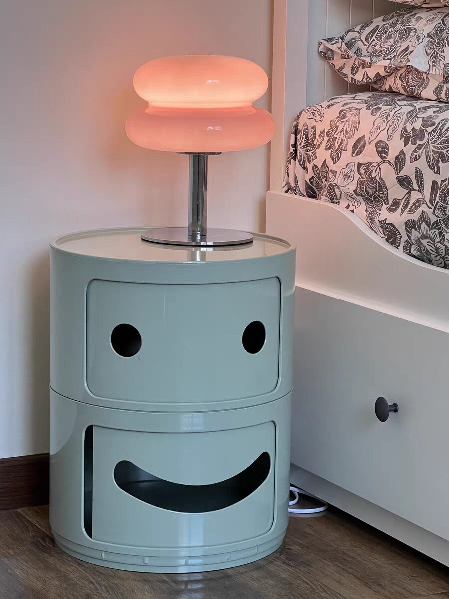 Smile Face Side Table Storage Cabinet