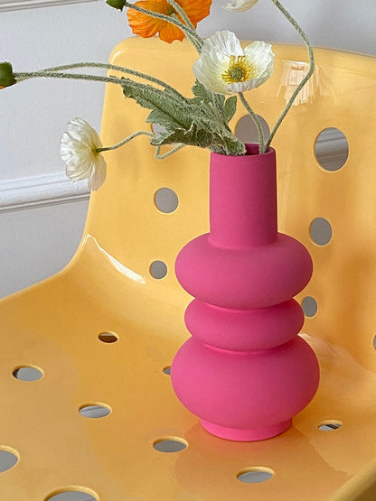 Geometric Ceramic Flower Vase