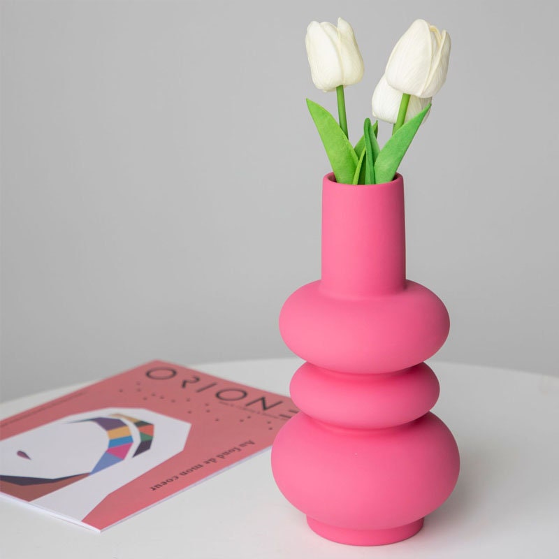 Geometric Ceramic Flower Vase