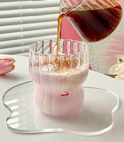 Stripe Coffee Cup Water Tumbler