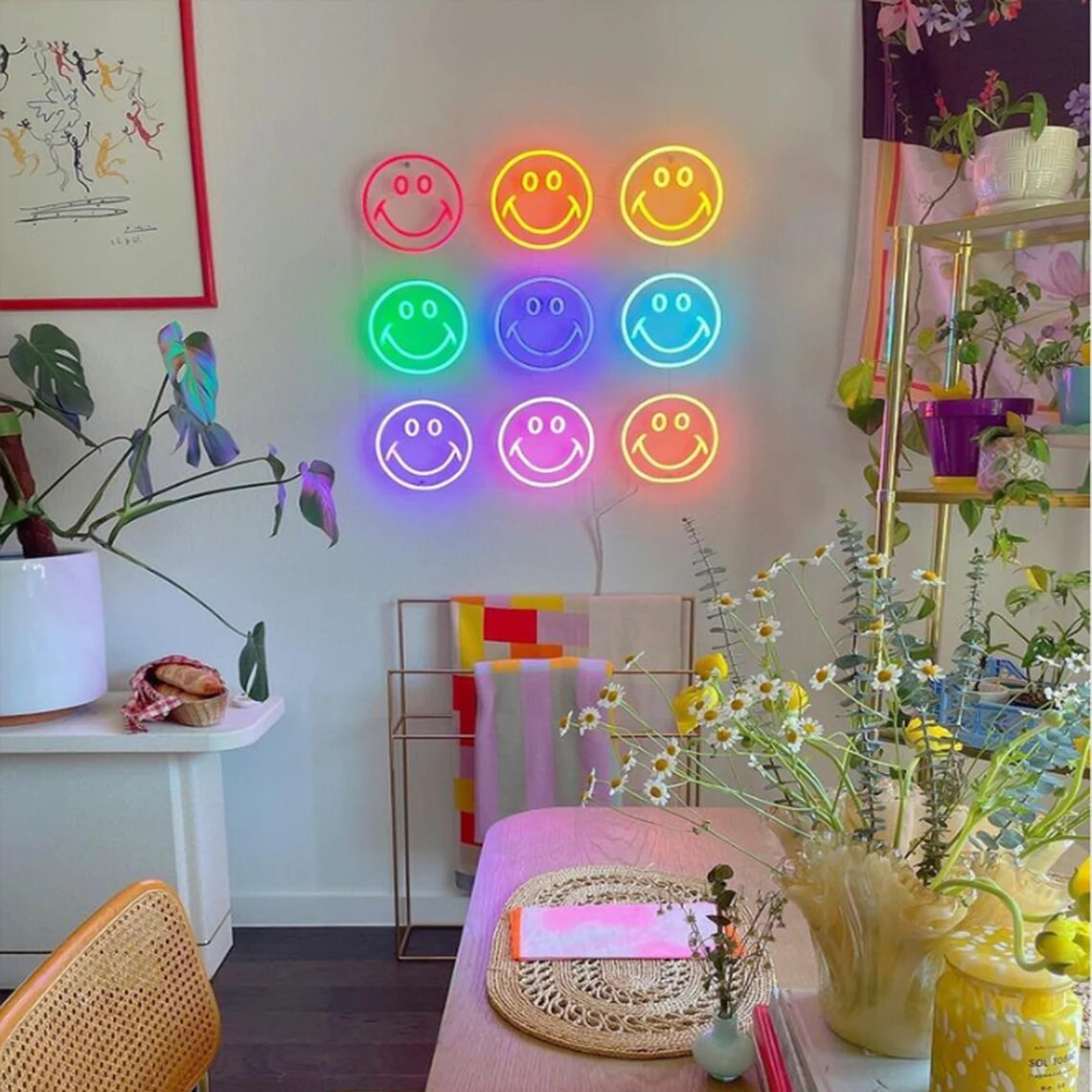 Smile Face 15" Led Neon Sign