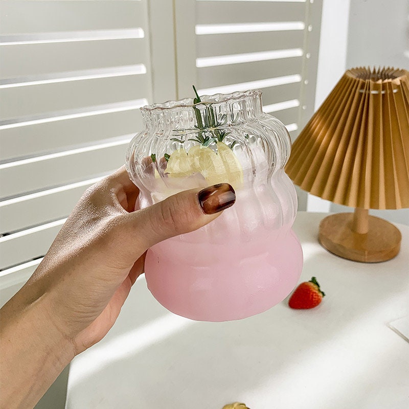 Glass Coffee Cup with Straw