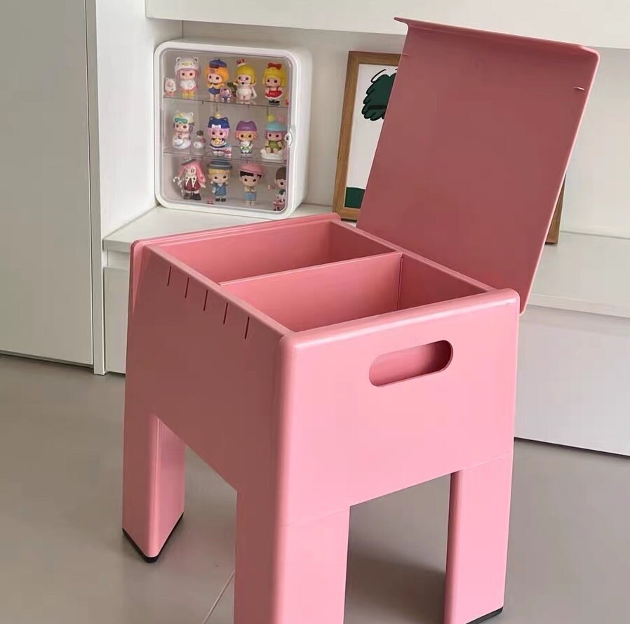 Playful Storage Stool Side Table