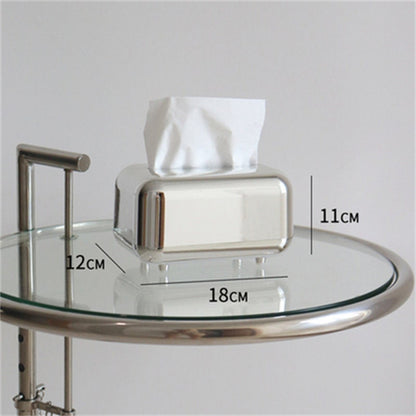 Silver Decorative Tissue Box Cover