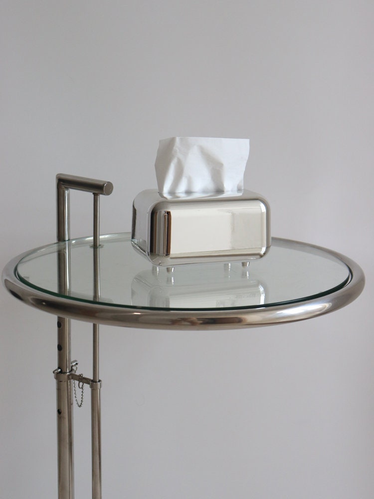 Silver Decorative Tissue Box Cover