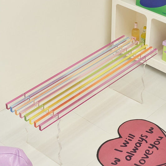 Acrylic Rainbow Bench Chair