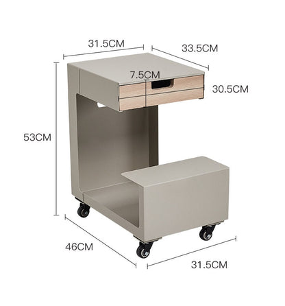 Rolling Side Table Bar Cart