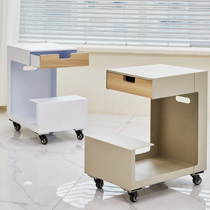 Rolling Side Table Bar Cart