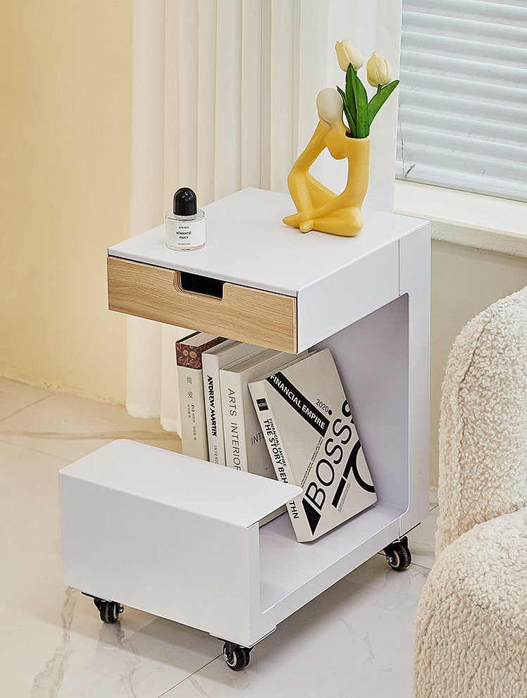 Rolling Side Table Bar Cart