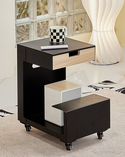 Rolling Side Table Bar Cart