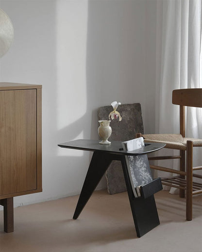 Japanese Stylish Built-in Rack Side Table