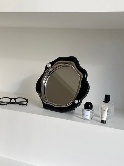 Pearl Makeup Mirror Desk Decor