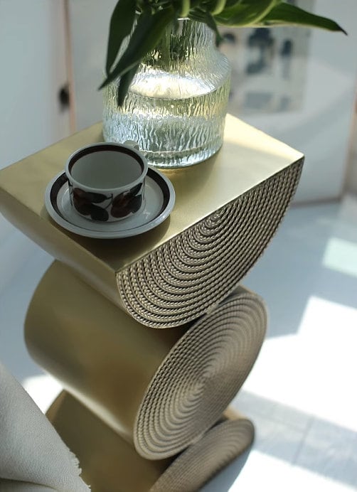 Modern Woven Side Table End Table