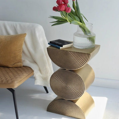 Modern Woven Side Table End Table