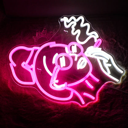 Girl Smoking Neon Sign